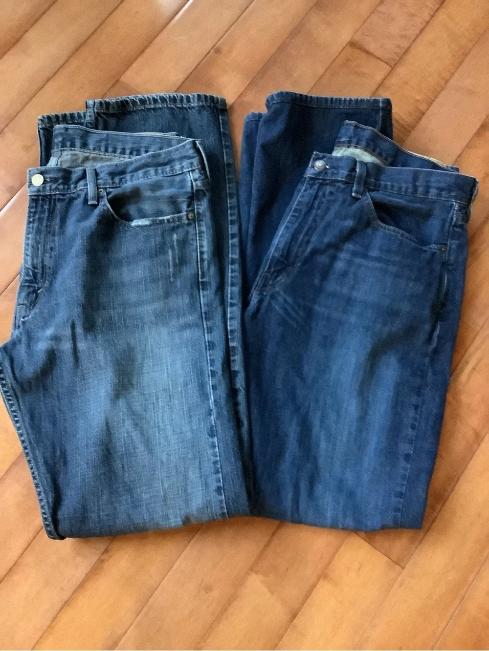 Levi's Men's 514 Slim Straight Jeans 36x36 - Medium Blue & Dark Blue